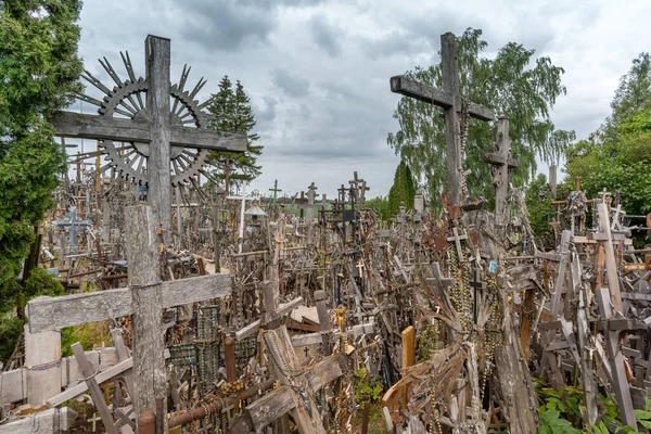 Korsets Kulle Fängslande Plats Norra Litauen Där Katolska Pilgrimer Har Stockfoto