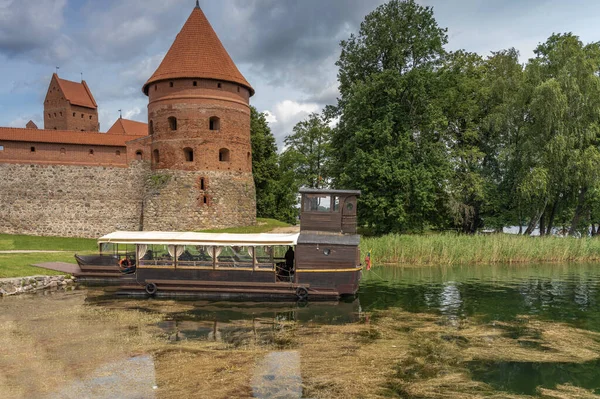 Trakai Island Castle Trakai Litauen Sjön Galve Byggd 14Th Det Stockbild