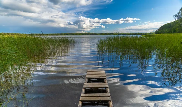 Parques Campismo Locais Beira Lago Parque Nacional Aukstaitija Lituânia Primeiro — Fotografia de Stock