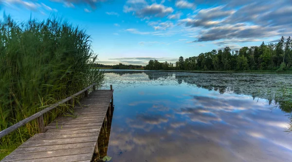 Lakeside Kemping Hely Bájos Sigulda Egy Kis Város Egy Festői — Stock Fotó