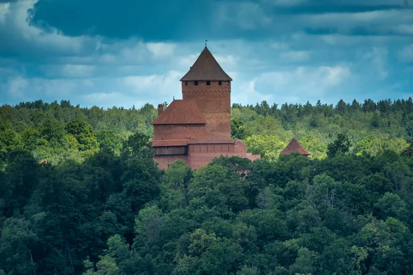 Zamek Turaida Średniowieczny Zamek Turaidzie Obrębie Parku Narodowego Gauja Regionie — Zdjęcie stockowe