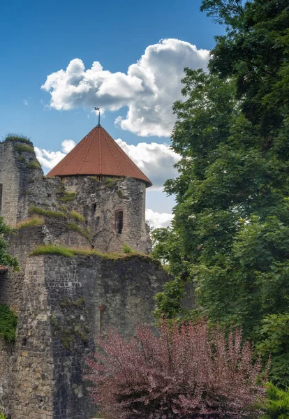 Cesis Castle Letonya Daki Ikonik Ortaçağ Kalelerinden Biri Kalenin Temelleri — Stok fotoğraf