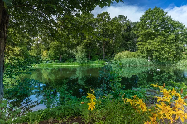 Wunderschöner Botanischer Garten Der Universität Tartu Tartu Der Zweitgrößten Stadt — Stockfoto