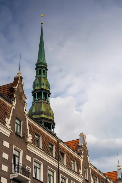 Ruas Encantadoras Cidade Velha Riga Letônia Fundada 1209 Sua Cidade — Fotografia de Stock
