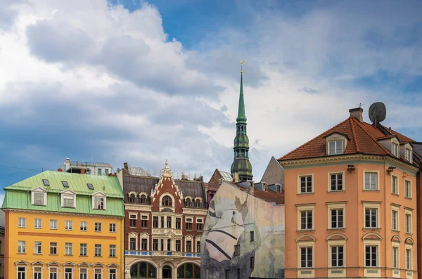 Encantadora Praça Catedral Cidade Velha Riga Letônia Fundada 1209 Sua — Fotografia de Stock
