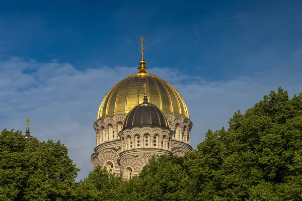 Catedral Natividad Cristo Riga Letonia Estilo Neo Bizantino Construido Durante — Foto de Stock