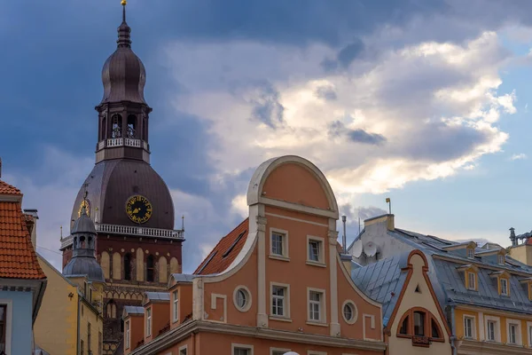 Charming Cathedral Square Old Town Riga Latvia Founded 1209 Its — Stock Photo, Image