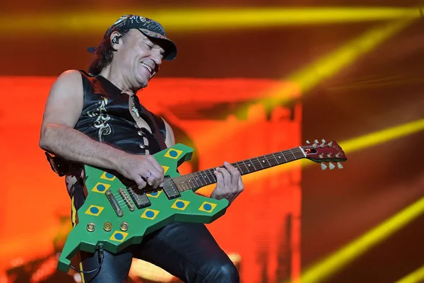 Рио Жанейро Бразилия Октября 2019 Guitarist Matthias Jabs Rock Band — стоковое фото