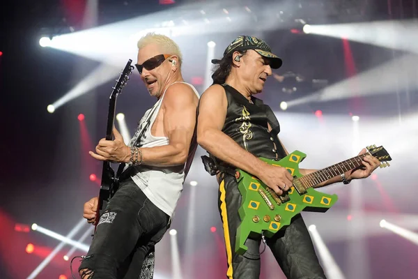 Рио Жанейро Бразилия Октября 2019 Guitarists Rudolf Schenker Matthias Jabs — стоковое фото