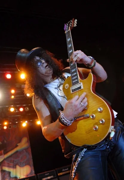 Rio Janeiro April 2011 Guitarist Slash His Show His Solo — стоковое фото