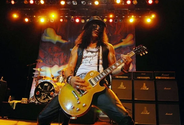 Río Janeiro Abril 2011 Guitarrista Slash Durante Show Turno Solitario — Foto de Stock