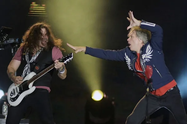 Río Janeiro Septiembre 2019El Cantante Jon Bon Jovi Guitarrista Phil — Foto de Stock