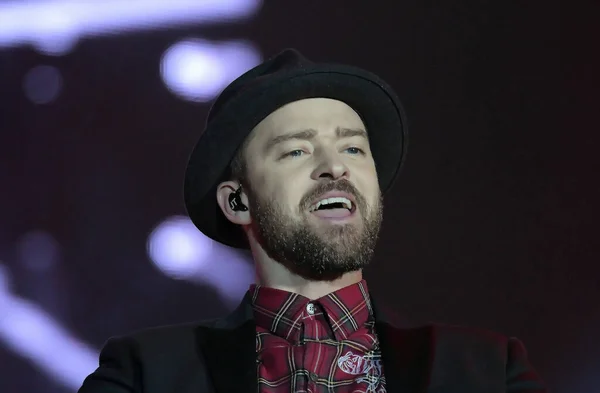 Rio Janeiro Septembre 2017 Chanteur Justin Timberlake Lors Présentation Son — Photo