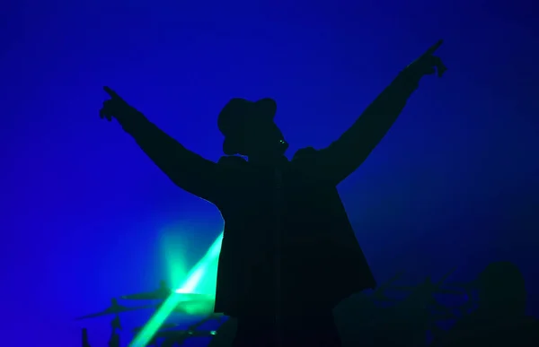 2014年9月18日 里约热内卢 歌手贾斯汀 廷贝莱克在巴西里约热内卢的 摇滚2017 节目中发表了自己的观点 — 图库照片