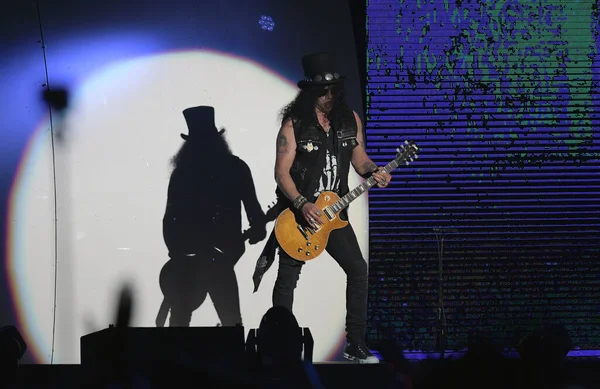 Rio de Janeiro, 24 Eylül 2017. Gitar gitaristi Guns N 'Roses, Rio 2017' deki Rio de Janeiro şehrindeki Rock konserinde..