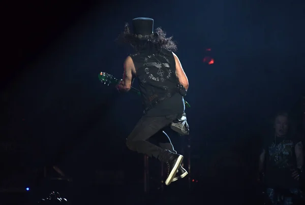 Rio Janeiro Septiembre 2017 Guitarrista Slash Guns Roses Durante Concierto — Foto de Stock