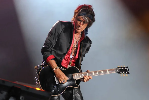 Ρίο Ντε Τζανέιρο Σεπτεμβρίου 2015 Guitarists Joe Perry Κατά Διάρκεια — Φωτογραφία Αρχείου