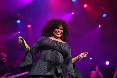 Rio de Janeiro, Brezilya, 27 Ağustos 2011.Singer Chaka Khan, Back2Black Festivali sırasında Rio de Janeiro 'daki Leopoldina İstasyonu' nda.