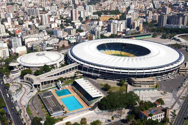 Rio Janeiro Února 2014 Letecká Fotografie Stadionu Maracan Severní Části — Stock fotografie