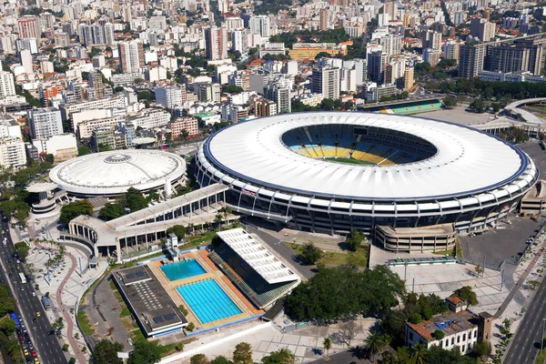 Rio Janeiro Février 2014 Photo Aérienne Stade Maracan Dans Partie — Photo