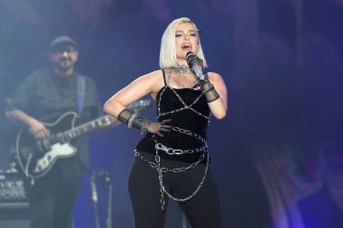 Rio de Janeiro, Brezilya, 27 Eylül 2019. Şarkıcı Bebe Rexha Rio de Janeiro 'daki Rock konserinde.