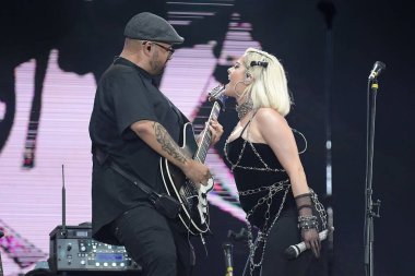 Rio de Janeiro, Brezilya, 27 Eylül 2019. Şarkıcı Bebe Rexha Rio de Janeiro 'daki Rock konserinde.