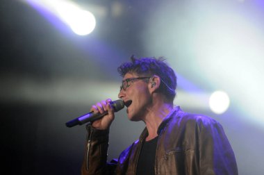 Rio de Janeiro, 27 Eylül 2015. A-HA grubundan vokalist Morten Harket, Rio 2015 'te Rio de Janeiro, Brezilya' daki Rock konserinde