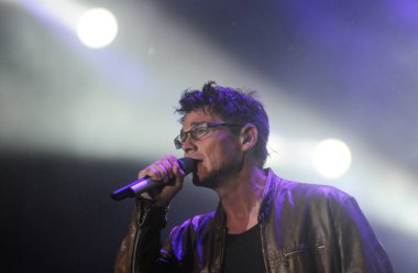 Rio de Janeiro, 27 Eylül 2015. A-HA grubundan vokalist Morten Harket, Rio 2015 'te Rio de Janeiro, Brezilya' daki Rock konserinde