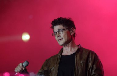 Rio de Janeiro, 27 Eylül 2015. A-HA grubundan vokalist Morten Harket, Rio 2015 'te Rio de Janeiro, Brezilya' daki Rock konserinde