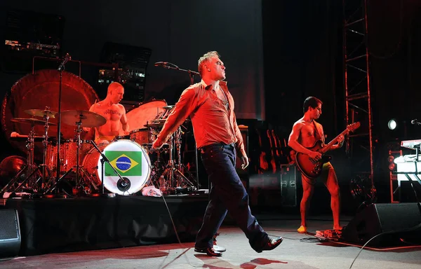 Río Janeiro Junio 2006 Cantante Morrissey Banda Smiths Tocando Durante — Foto de Stock