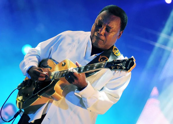 Río Janeiro Septiembre 2013 Cantante Guitarrista George Benson Durante Presentación — Foto de Stock