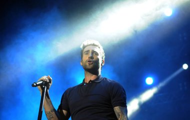 Rio de Janeiro, September 16, 2017. Singer Adam Levine from Maroon 5 during a show at Rock in Rio 2017 in Rio de Janeiro, Brazil
