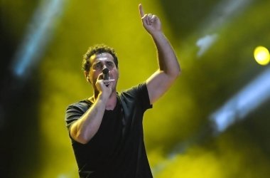 Rio de Janeiro, 25 Eylül 2015.Vokalist Serj Tankian Rio de Janeiro, Brezilya 'da Rock' ta sunum sırasında