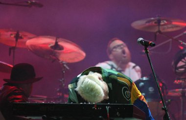 Rio de Janeiro, 17 Eylül 2017. Rio 2017 'de Rio de Janeiro, Brezilya' da gerçekleştirdiği gösteride grubun vokalisti Nicholas Petricca