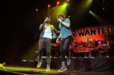 Rio de Janeiro, Brezilya, 29 Eylül 2012.Band vokalisti The Wanted, Jay Mc Guinness Rio de Janeiro 'daki Z Festivali' nde bir konser sırasında.