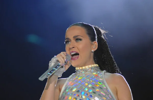 Rio de Janeiro, 28 Eylül 2015. Şarkıcı Katy Perry Rio 2015 Rock 'taki gösterisi sırasında Rio de Janeiro, Brezilya
