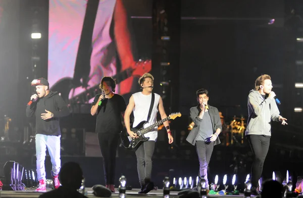 Rio Janeiro Brasil Maio 2014 Cantores Integrantes Banda One Direction — Fotografia de Stock