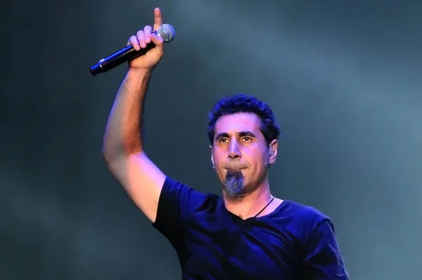 Rio de Janeiro, 25 Eylül 2015.Vokalist Serj Tankian Rio de Janeiro, Brezilya 'da Rock' ta sunum sırasında
