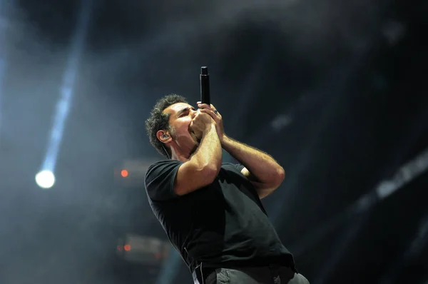 Rio Janeiro Septiembre 2015 Vocalista Serj Tankian System Band Durante — Foto de Stock