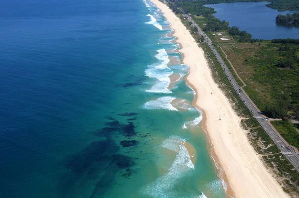 Rio Janeiro Серпня 2014 Aerial Photo Reserve Beach Marapendi Lagoon — стокове фото