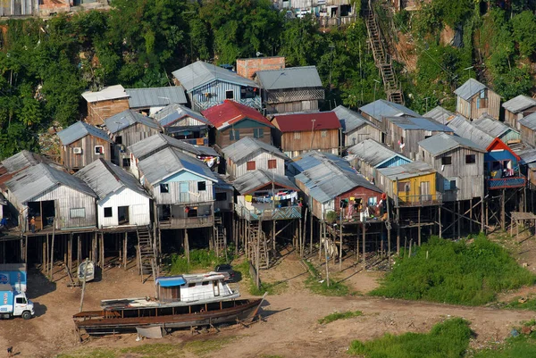 Rio Janeiro Setembro 2006 Casas Típicas Onde Moram Ribeirinhos Longo — Fotografia de Stock