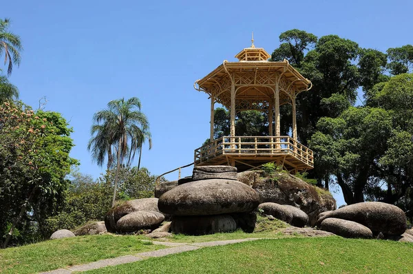 2010年1月10日 里约热内卢昆塔达博阿维斯塔市公园 公园的音乐台观景 19世纪皇家家族居住的地方历史 — 图库照片