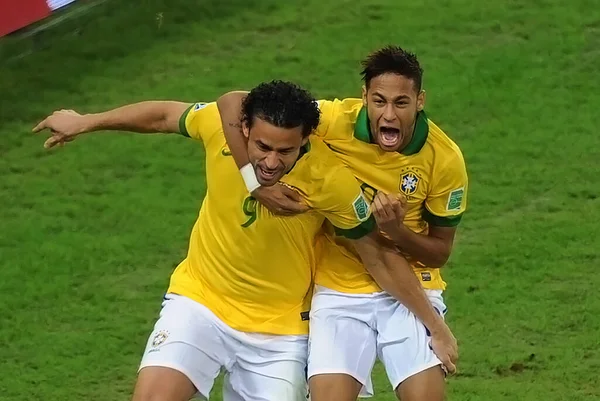 Rio Janeiro Julho 2013 Jogadores Futebol Seleção Brasileira Fred Neymar — Fotografia de Stock