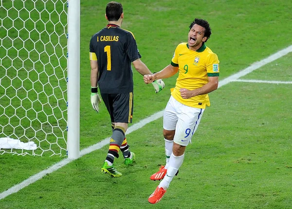 Rio Janeiro Julho 2013 Jogadores Futebol Seleção Brasileira Fred Neymar — Fotografia de Stock