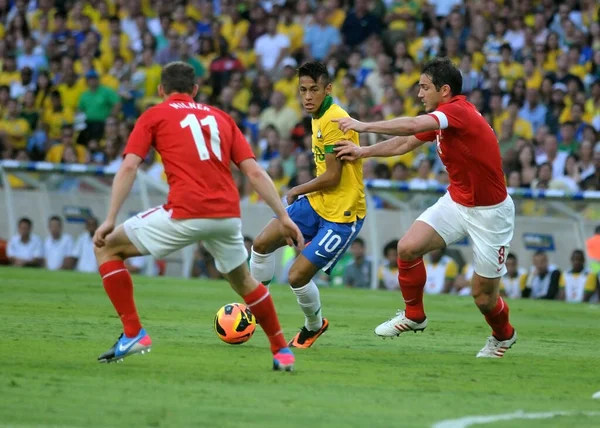 Ρίο Ντε Τζανέιρο Ιουνίου 2013 Παίκτης Neymar Της Βραζιλίας Ποδοσφαιρική — Φωτογραφία Αρχείου