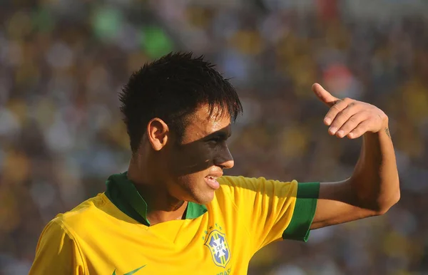 Rio Janeiro Června 2013 Hráč Neymar Brazilského Fotbalového Týmu Během — Stock fotografie
