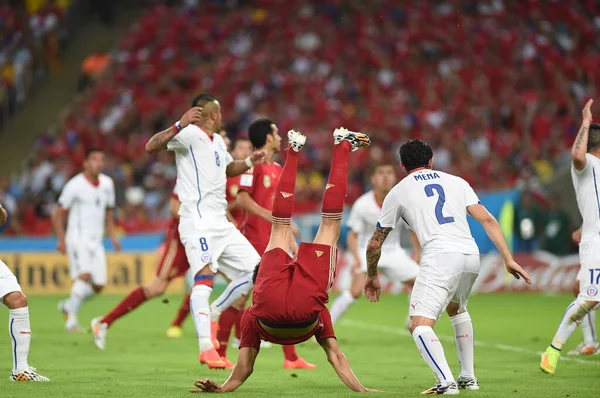 Rio Janeiro Junho 2014 Jogador Futebol Diego Costa Acerta Uma — Fotografia de Stock