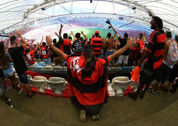 Río Janeiro Brasil Abril 2018 Aficionados Flamenco Las Gradas Durante — Foto de Stock