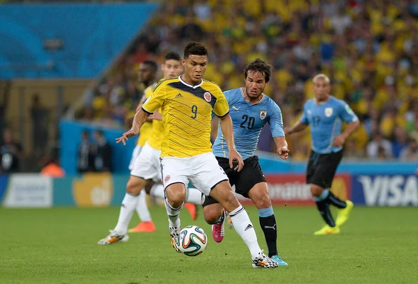 Rio Janeiro Juni 2014 Fußballspieler Teofilo Gutierrez Während Des Spiels — Stockfoto