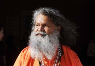 Rio de Janeiro, 20 Haziran 2009.Hint keşişi Swamiji Maheshwarananda, Rio + 20 Konferansı sırasında, Brezilya 'nın Rio de Janeiro şehrinde ruhani lider.